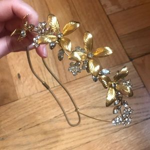Gold and crystal headband